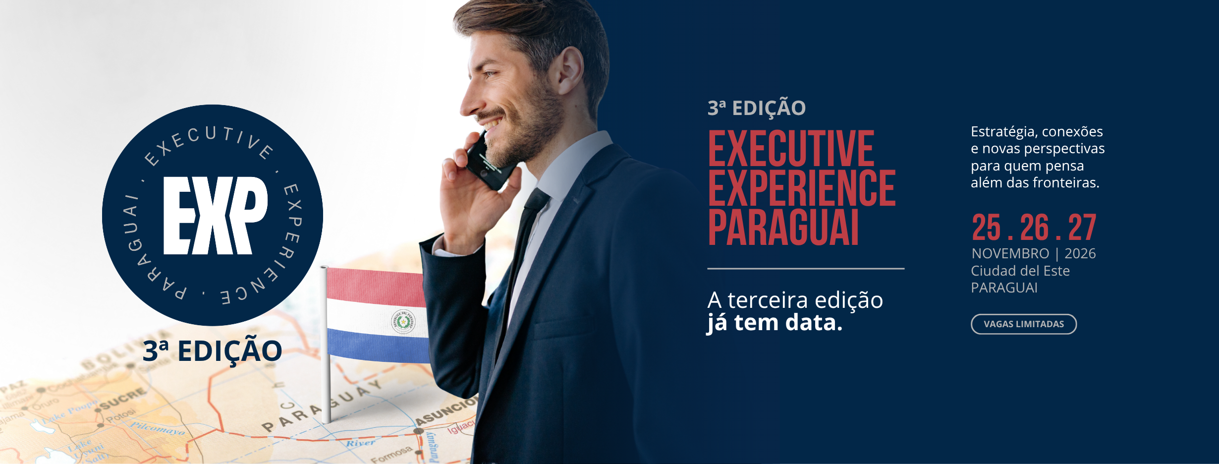Imagem de divulgação do evento 3º Executive Experience Paraguai – Negócios e Internacionalização